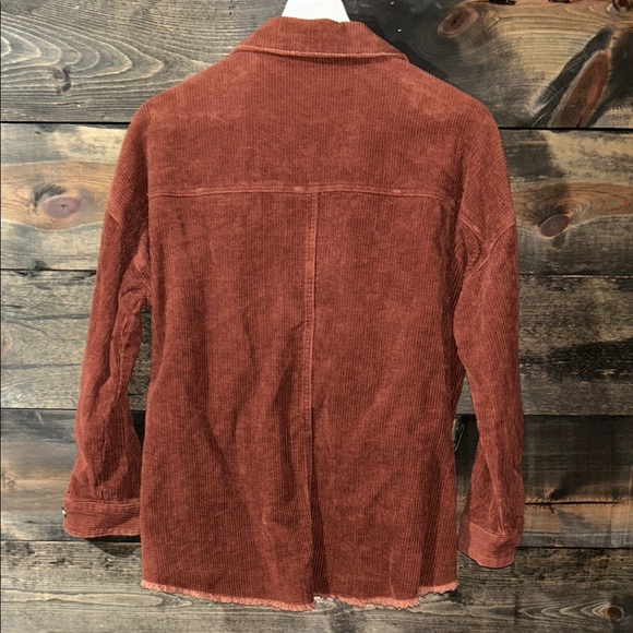 Rust Corduroy Button-Up Jacket - Picture 6 of 8